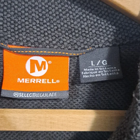 Merrell 1/4 zip pullover mock turtleneck- Large - gray - Picture 2 of 4